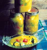 Homemade Mustard Pickles.  Photo by Linda Gabris
