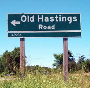 Old Hastings Road sign. Photo by Gus Zylstra