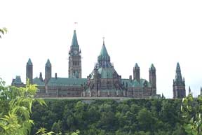 The Peace Tower overlooking Fuller's domed masterpiece, the Library of Parliament. Photo by Jeffrey Steiner.